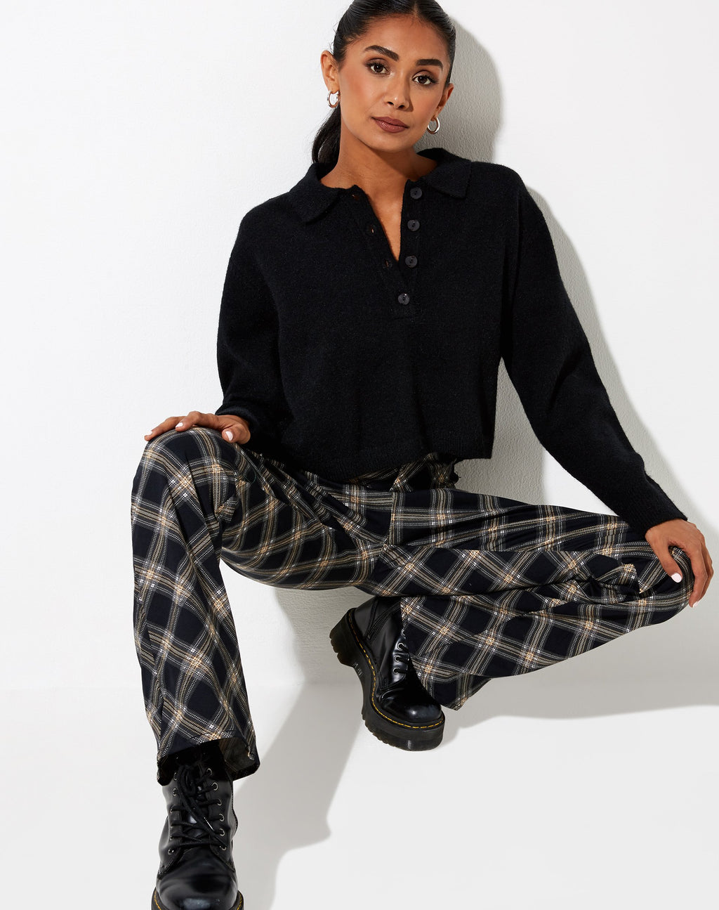 Pull Tallis en tricot noir
