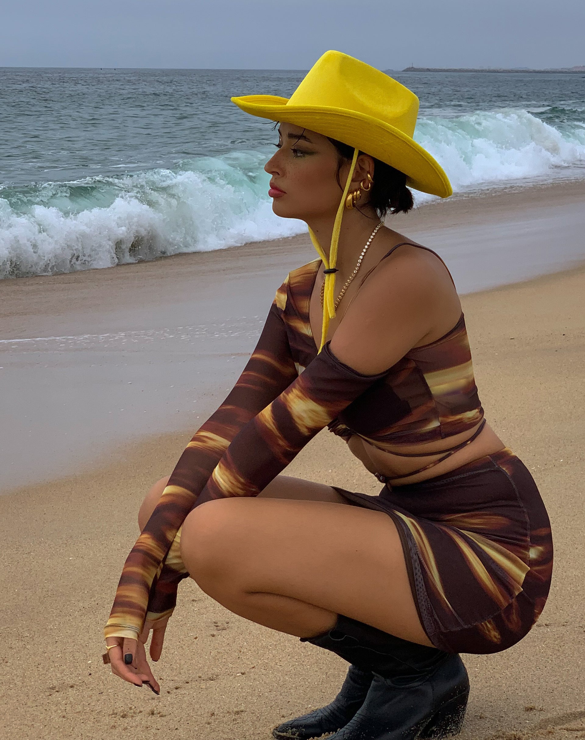 Image de MOTEL X IRIS Minijupe Kimmy en Bleach Drip