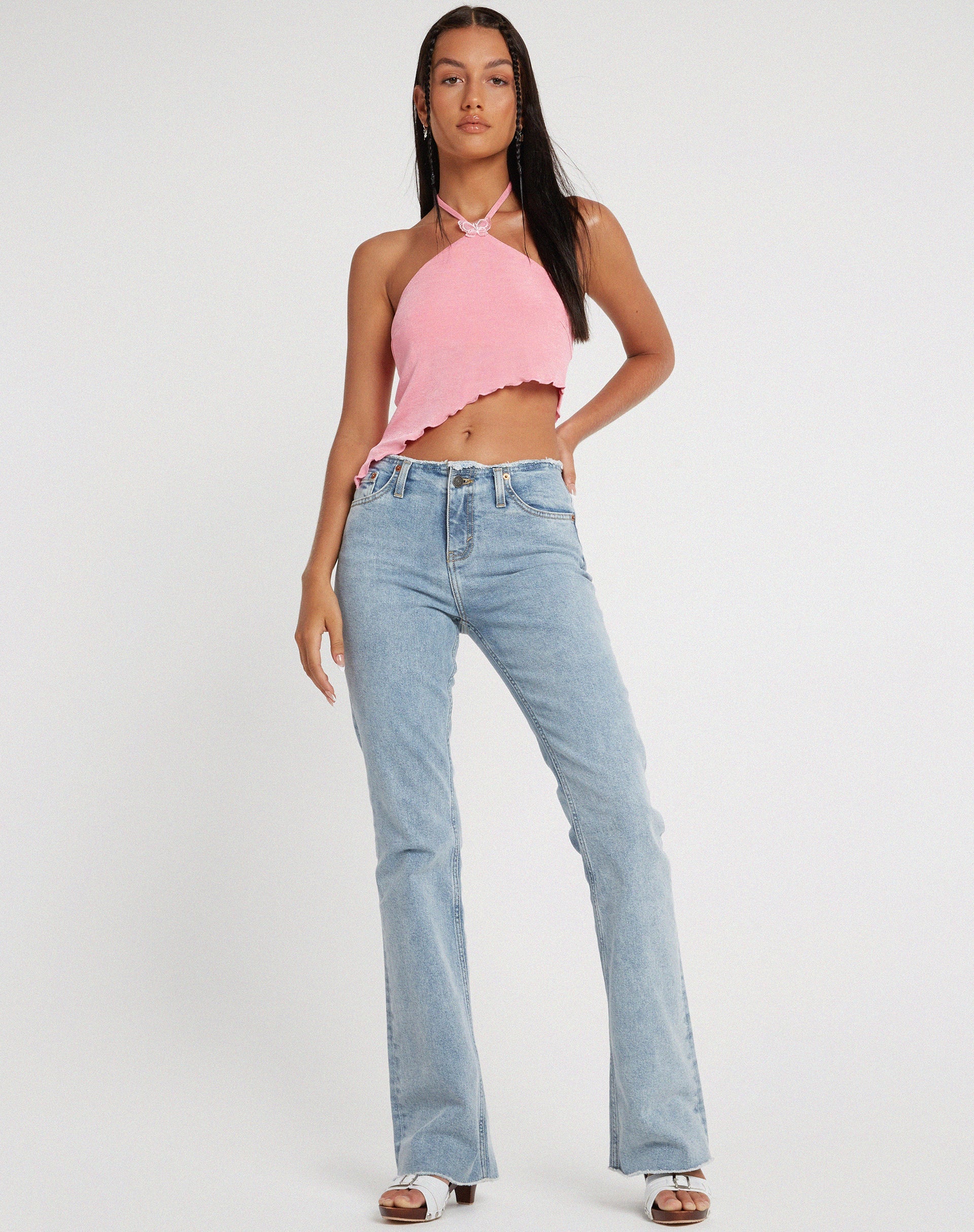 image de Tarkip Crop Top in Crepe Pink