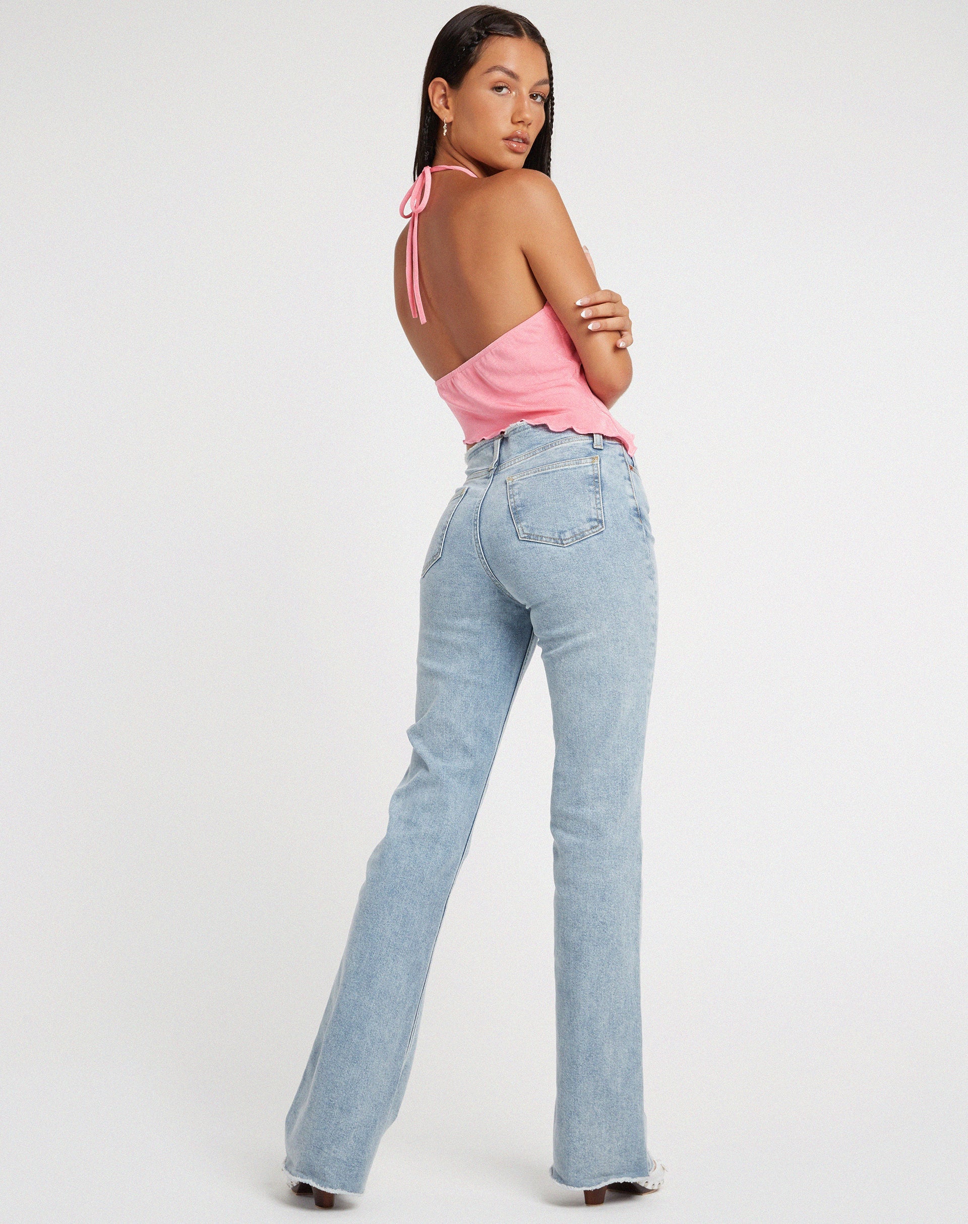 image de Tarkip Crop Top in Crepe Pink