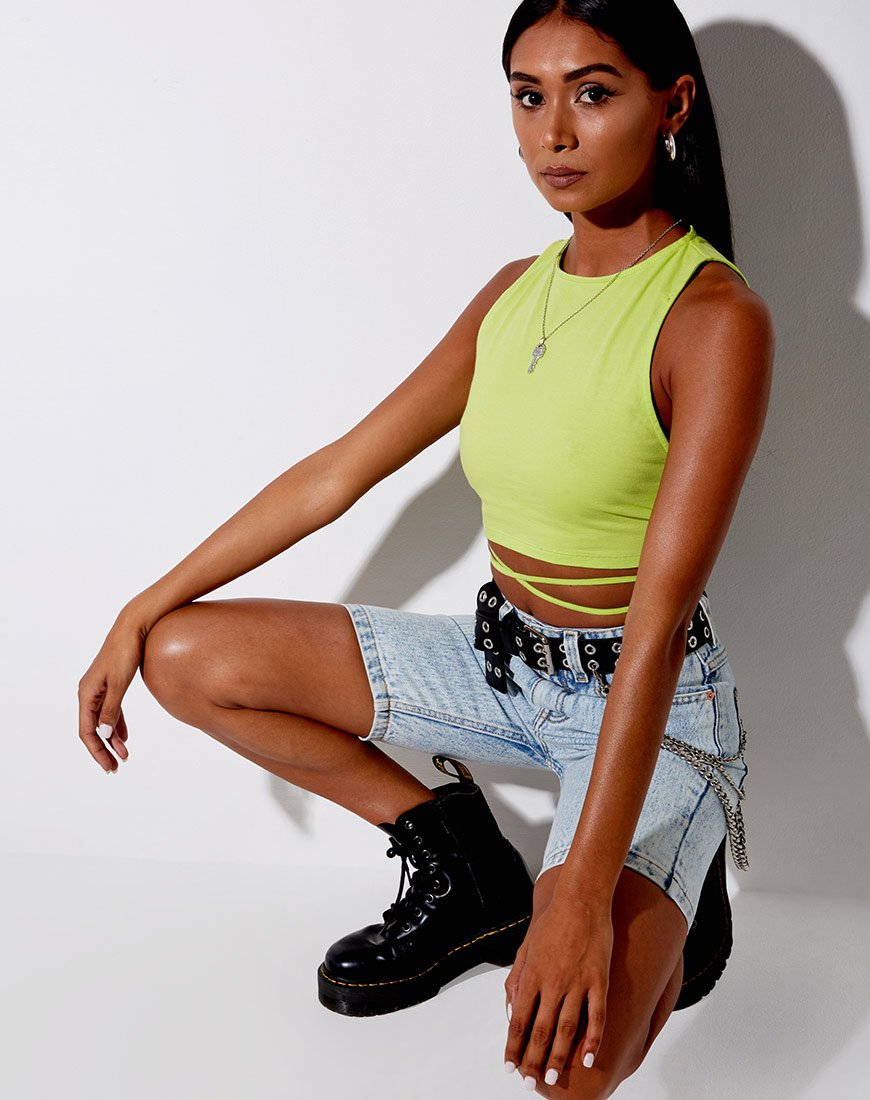 Image de Tasve Crop Top in Lime