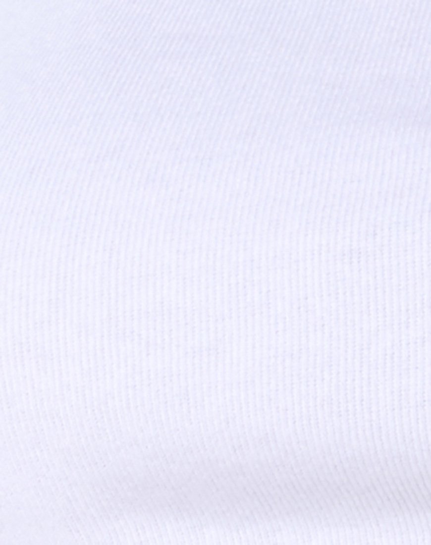 Image de Tasve Crop Top in Rib White