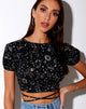 Image de Tasya Crop Top in Astro Black