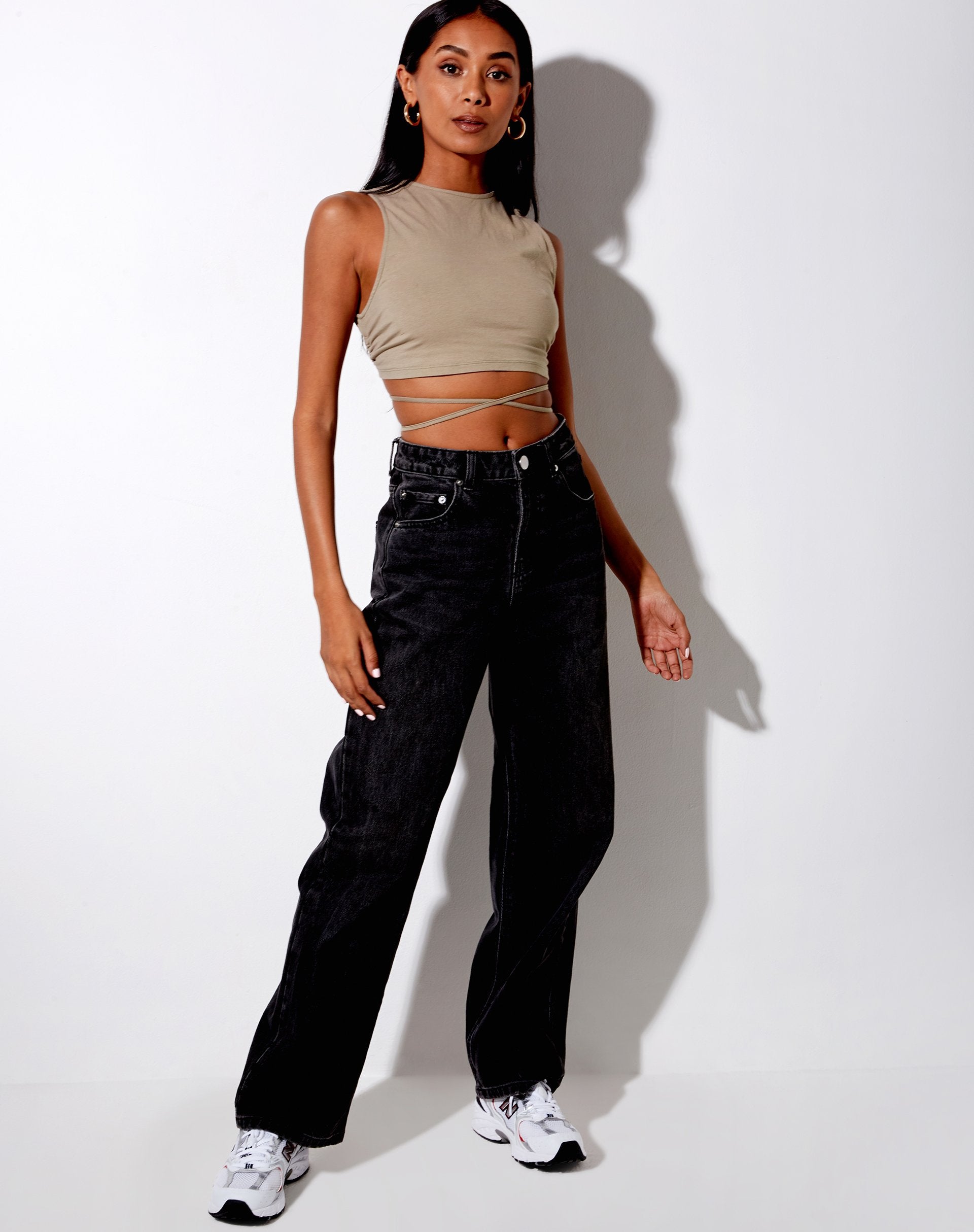 Image de Tasve Crop Top in Sage