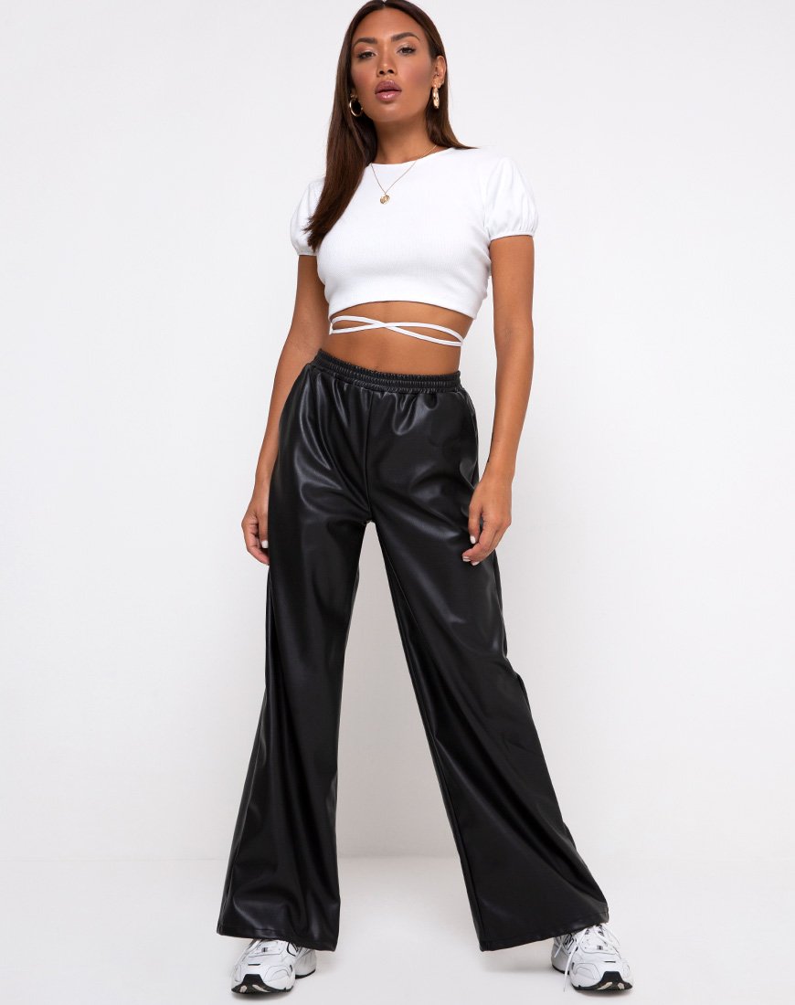 Image de Tasya Crop Top in Rib White