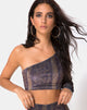 Image de Tatiana Top in Velvet Brown Snake