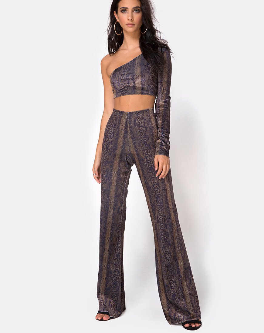 Image de Tatiana Top in Velvet Brown Snake