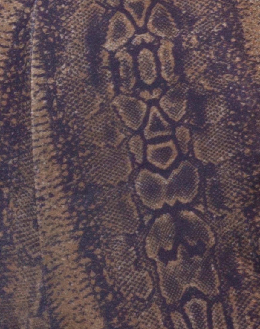 Image de Tatiana Top in Velvet Brown Snake