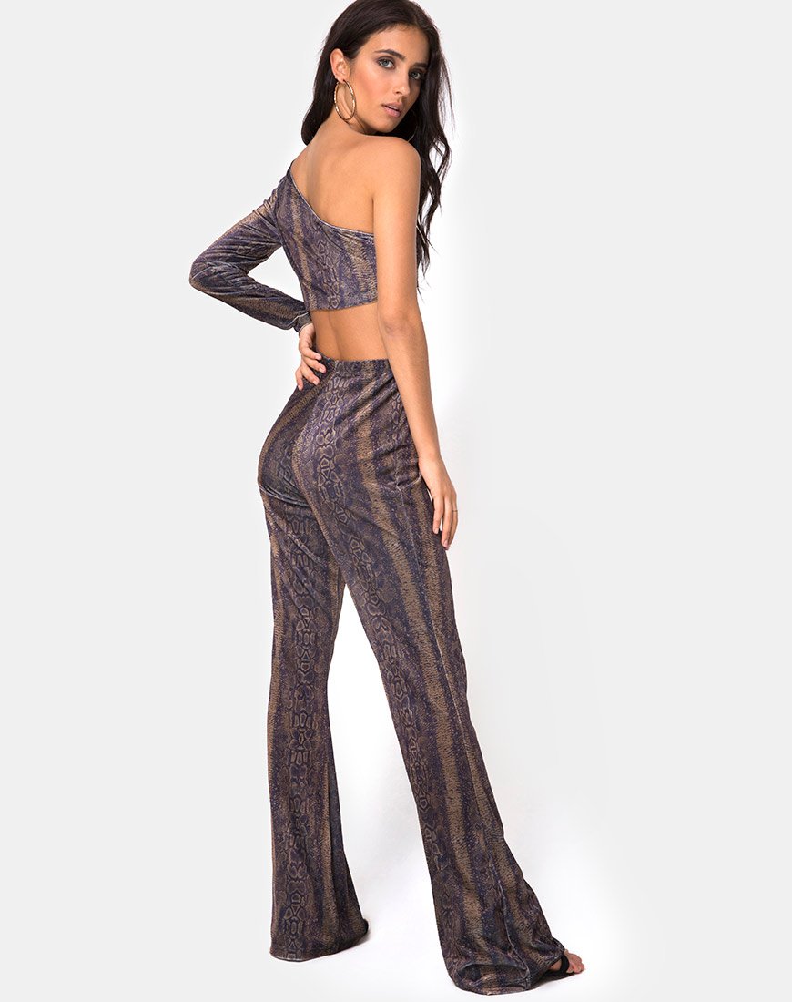 Image de Tatiana Top in Velvet Brown Snake