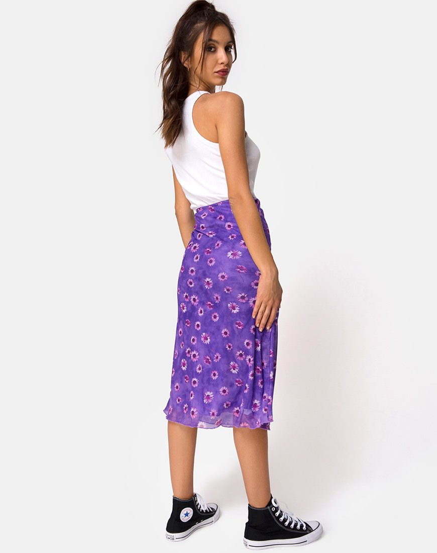 Image de Taura Midi Skirt in Daisy Daze Purple