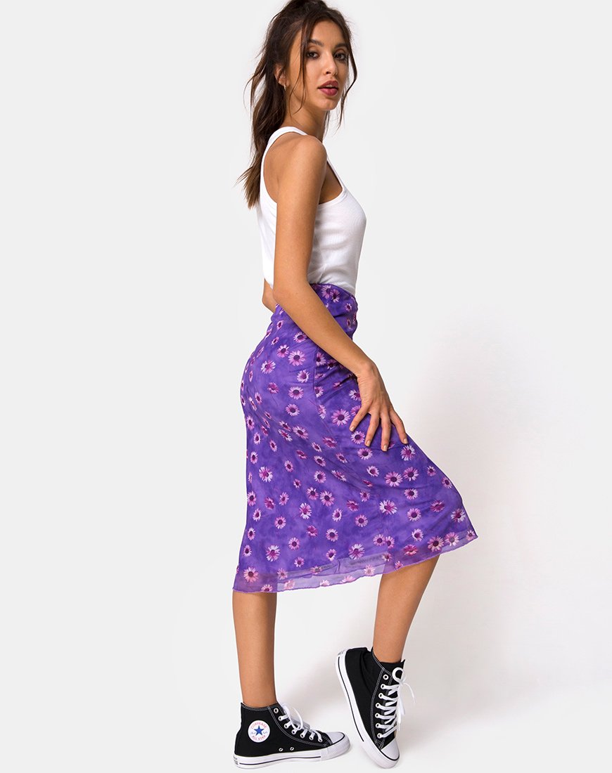 Image de Taura Midi Skirt in Daisy Daze Purple