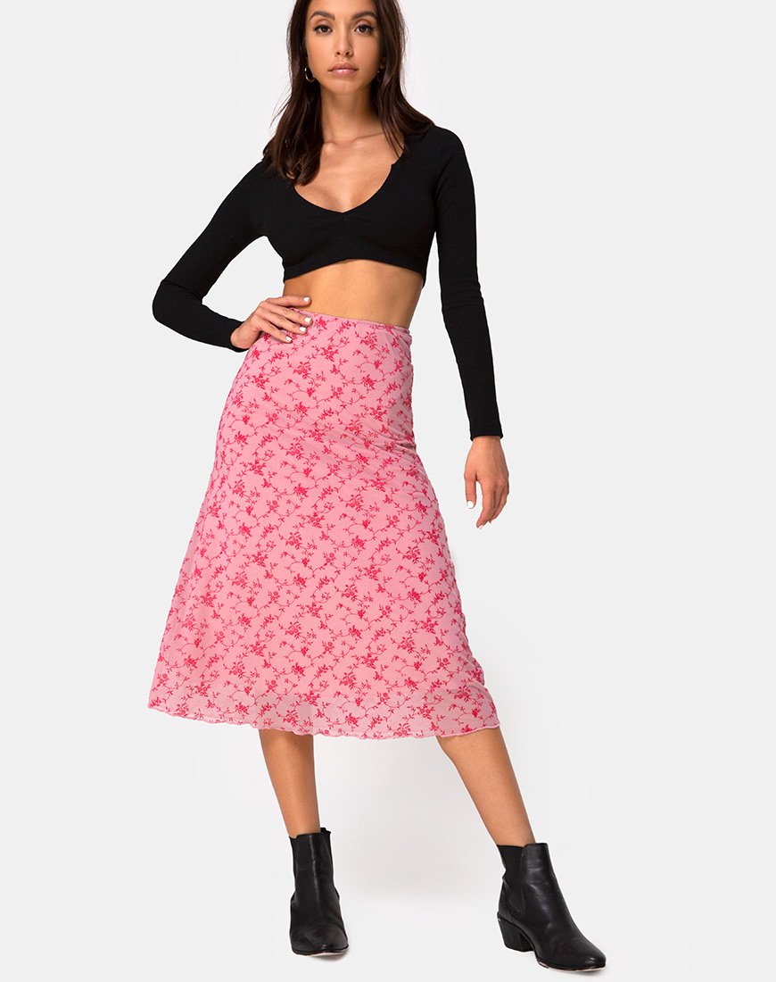 Jupe Taura en Love Bloom Pink Flock