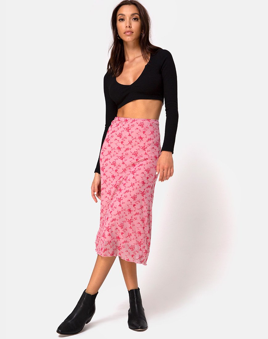 Image de Taura Skirt in Love Bloom Pink Flock