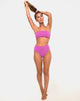 Image of Taya Bikini Bottom in Crinkle Rib Violet