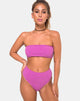 Image de Taya Bikini Top in Crinkle Rib Violet