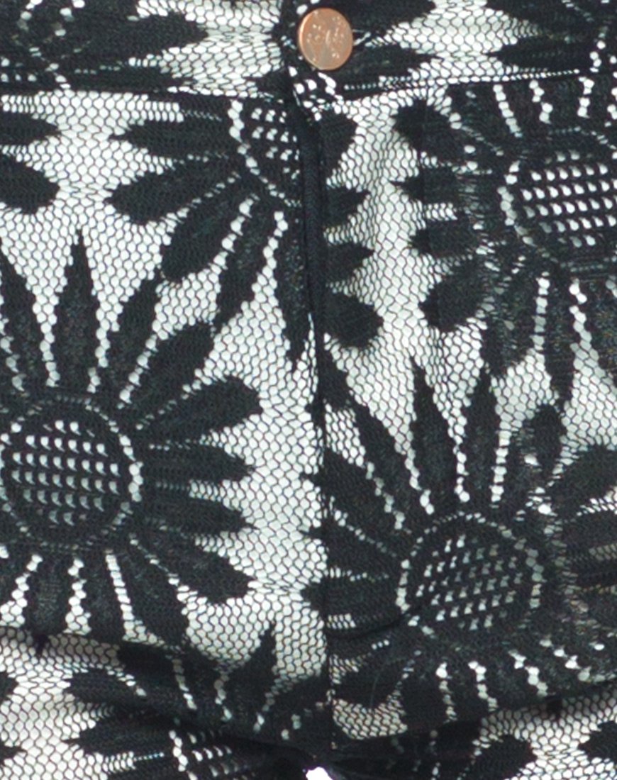 Image de Motel Taylor Short en noir et blanc Sunflower Lace