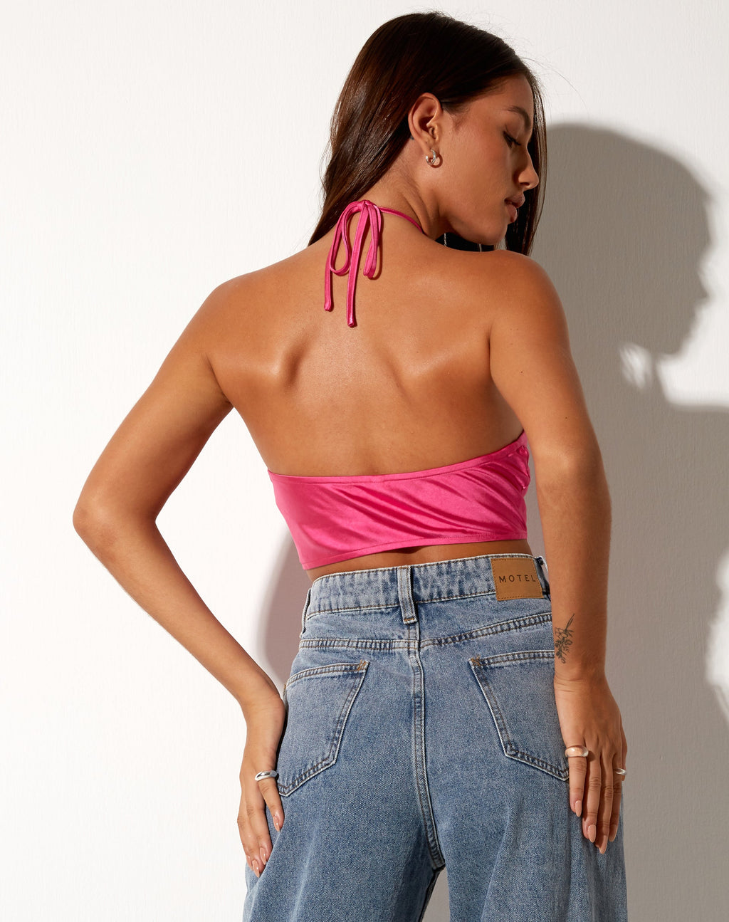 Top Tevy en rose satiné