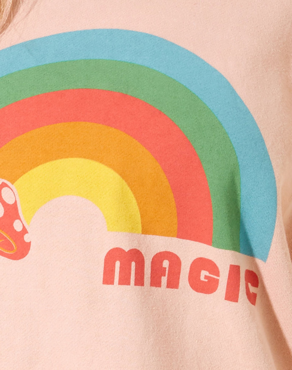 Ted Sweatshirt en Wash Out Peach Mushroom