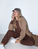 Image de Duster Coat en pied de poule à carreaux marron