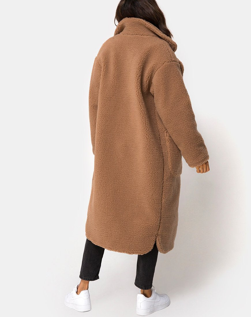 Manteau Teddy Duster en Faun