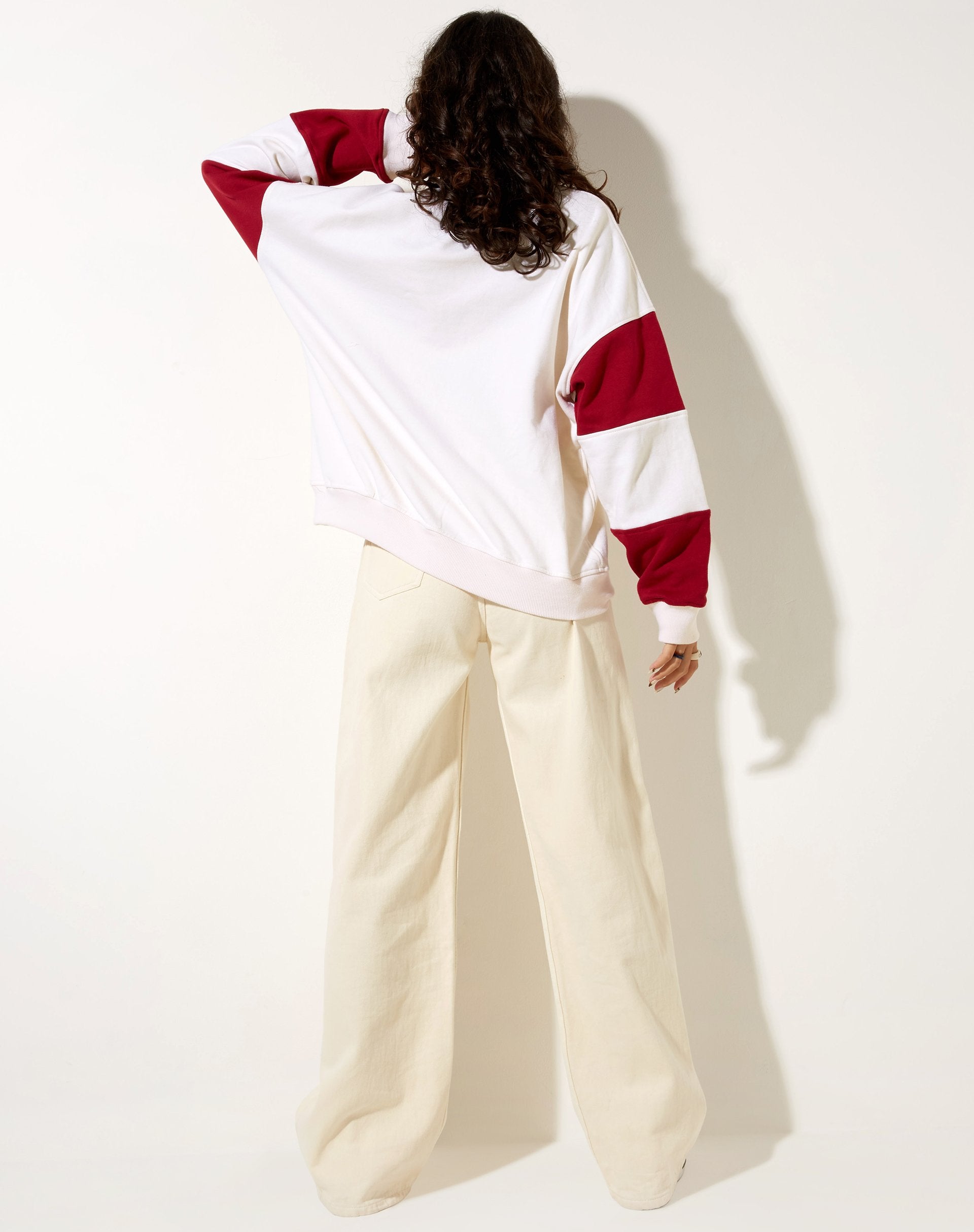 Image de Tetty Sweatshirt en Ivoire Rouge Adrenaline Girls World Team