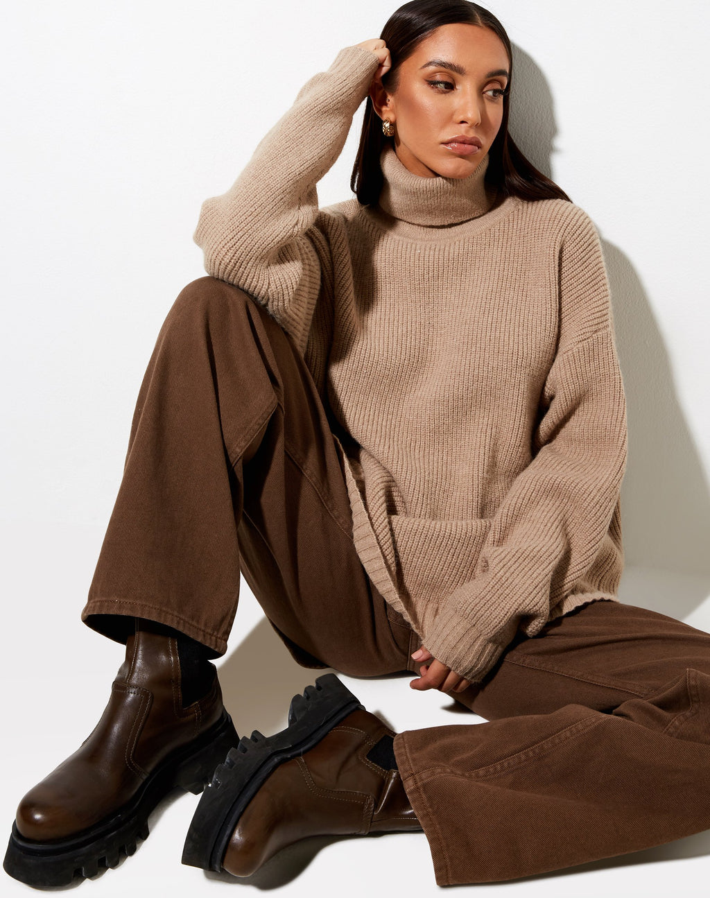 Pull Thach en gris beige