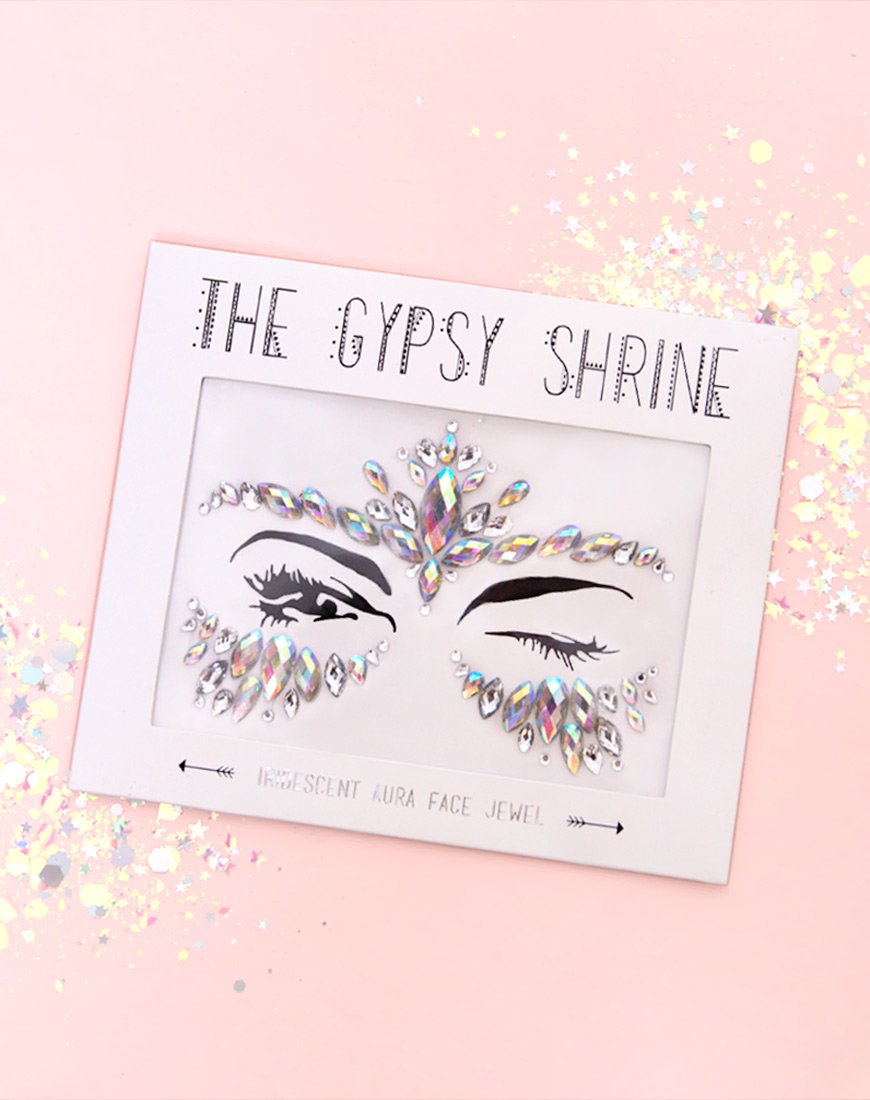 Image de The Gypsy Shrine Iridescent Aqua Face Jewel (bijou de visage)