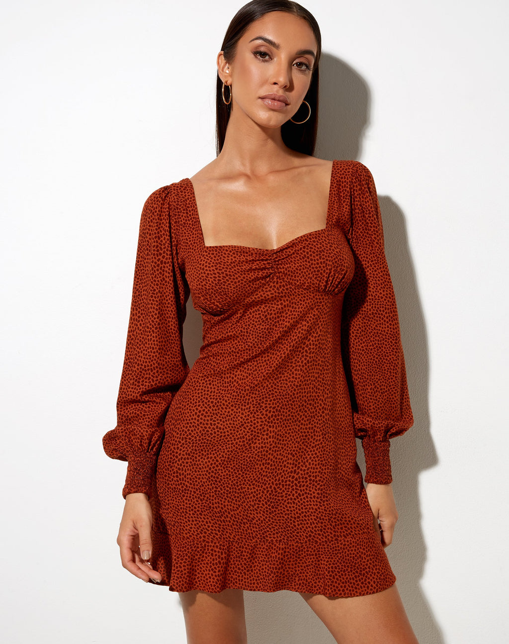 Mini robe Tielo en Mini Croc Brown