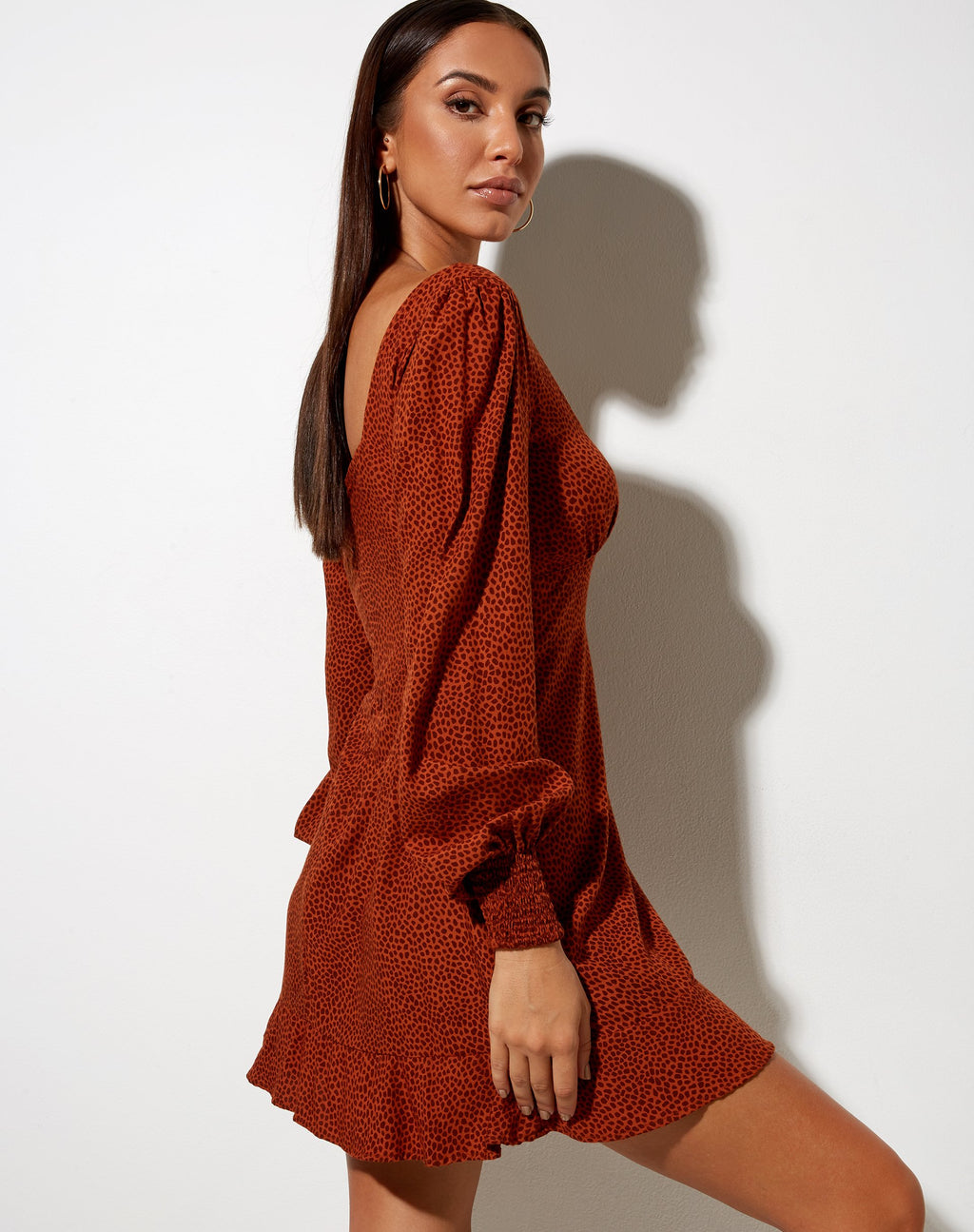 Mini robe Tielo en Mini Croc Brown