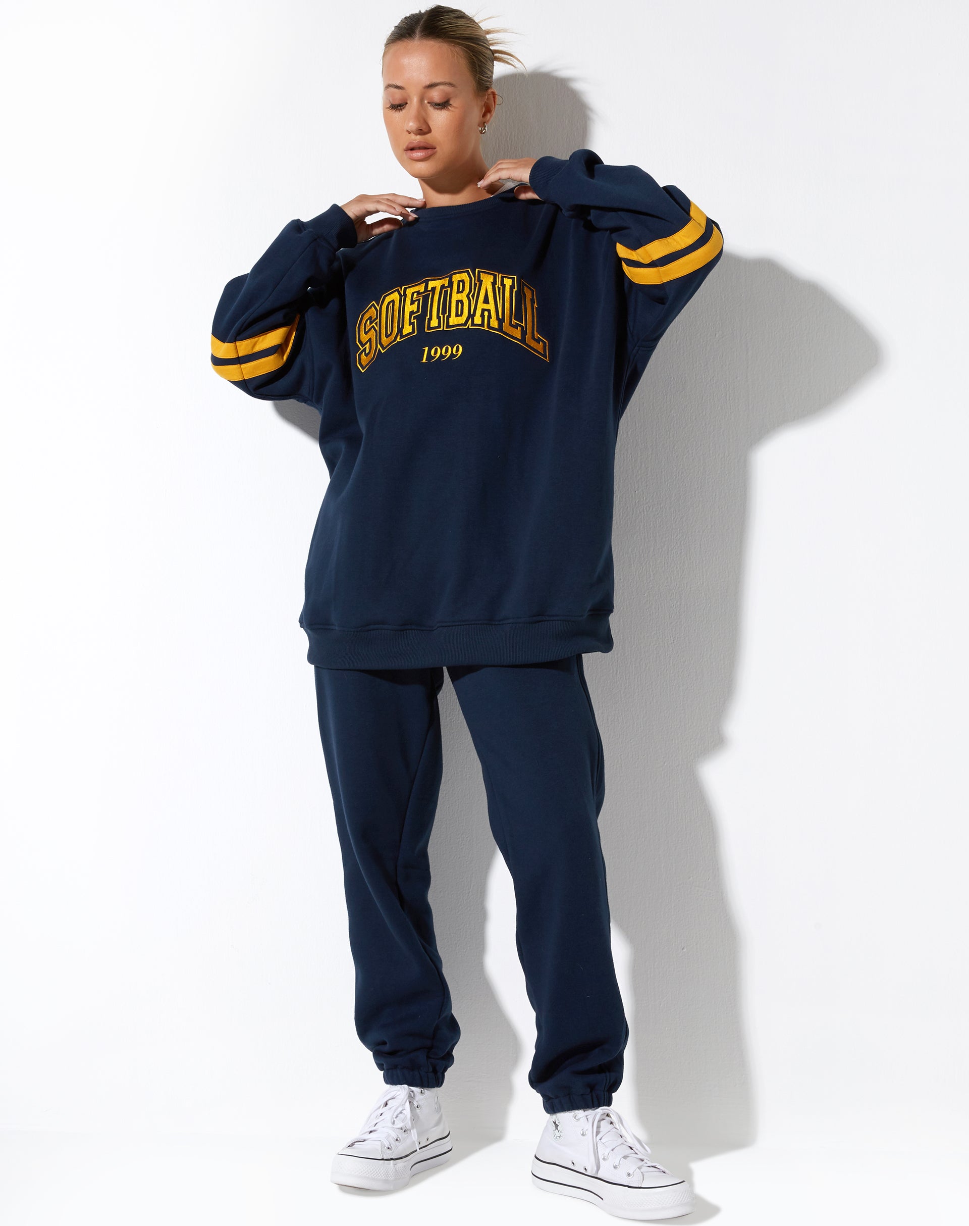 image de Tim Sweatshirt in Navy Citrus Stripe Football 1999