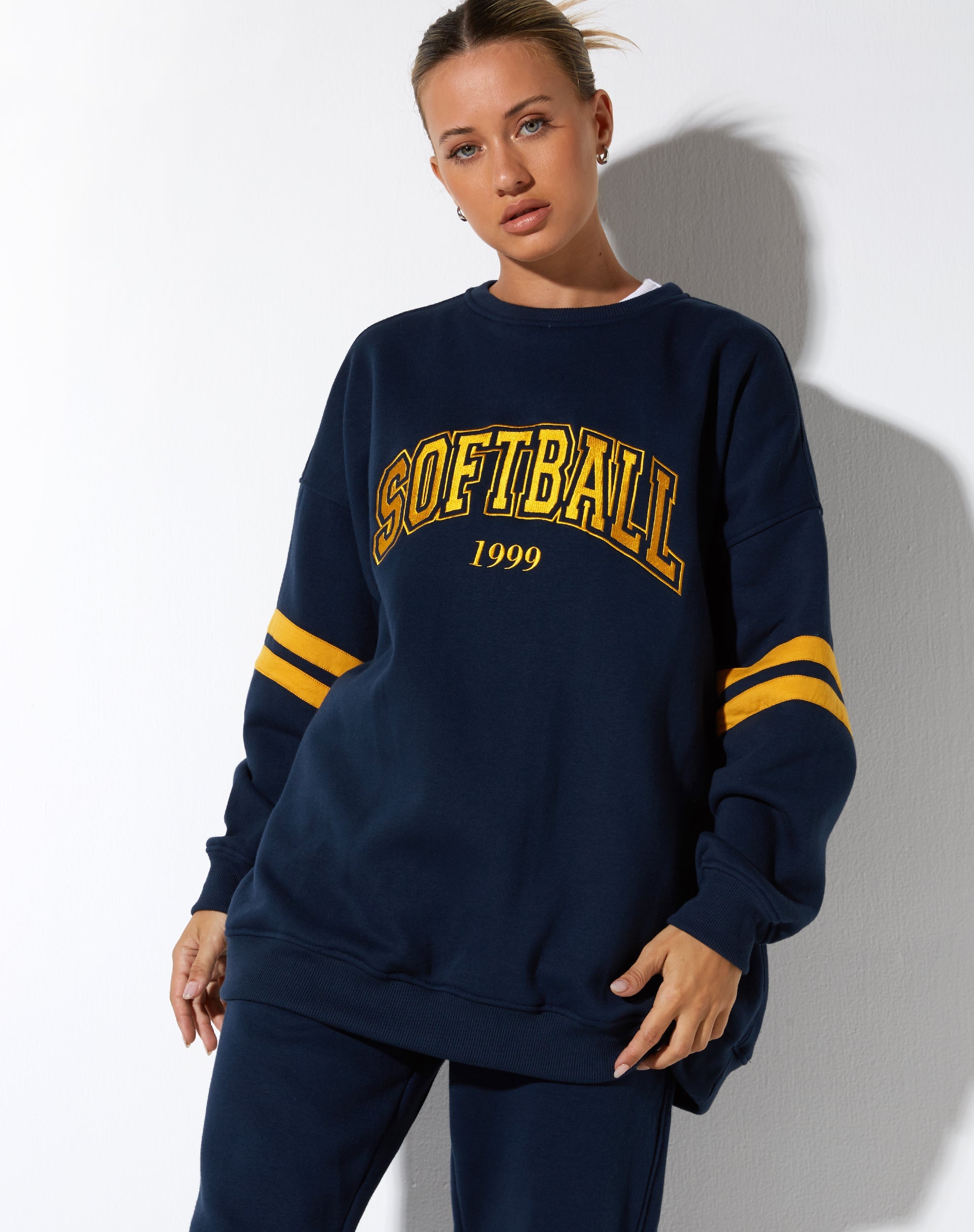 image de Tim Sweatshirt in Navy Citrus Stripe Football 1999