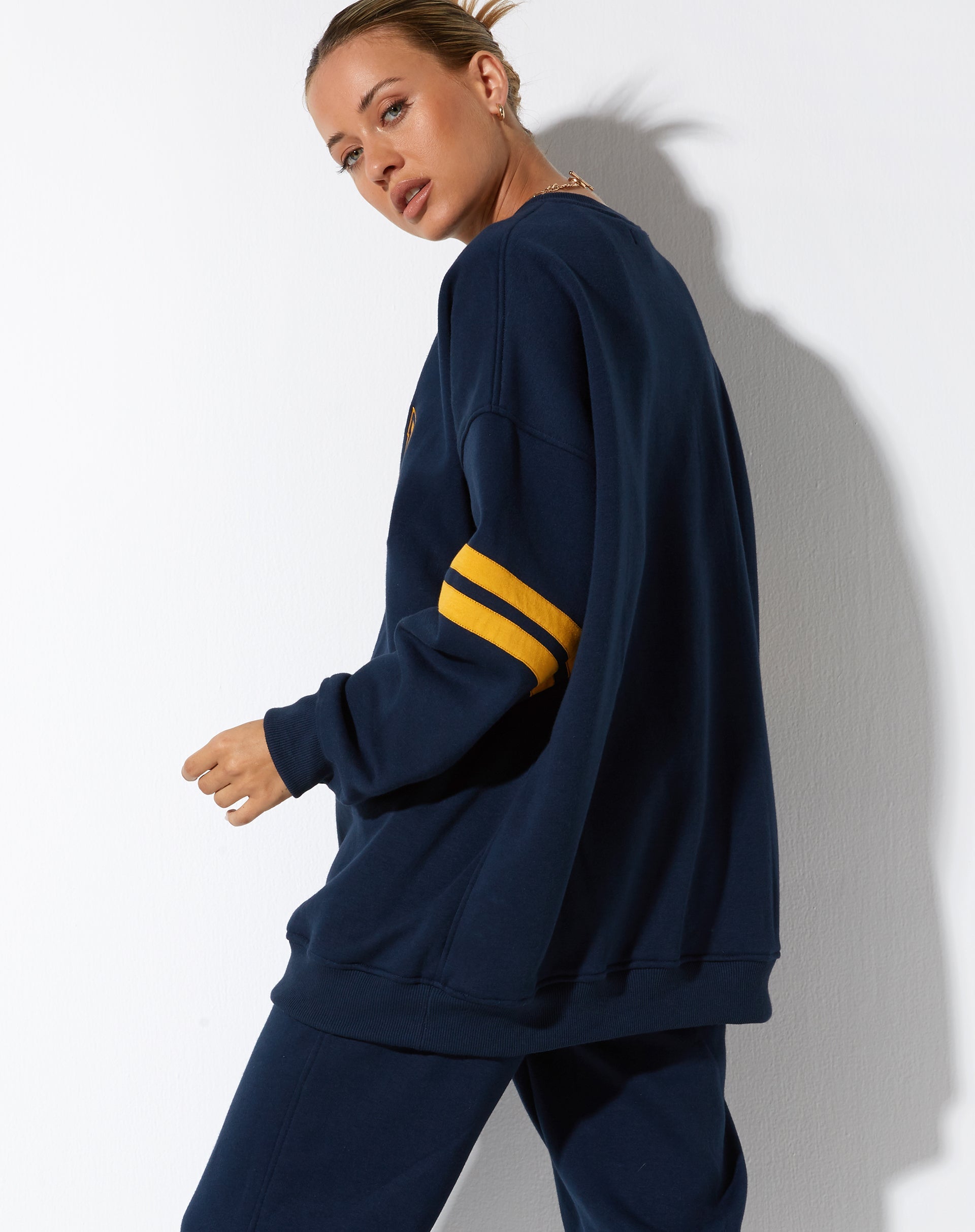 image de Tim Sweatshirt in Navy Citrus Stripe Football 1999