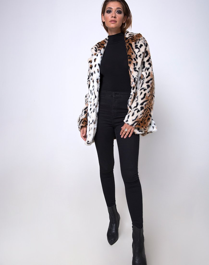 Image de Tina Coat en fausse fourrure léopard
