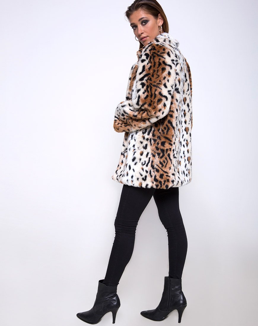 Image de Tina Coat en fausse fourrure léopard