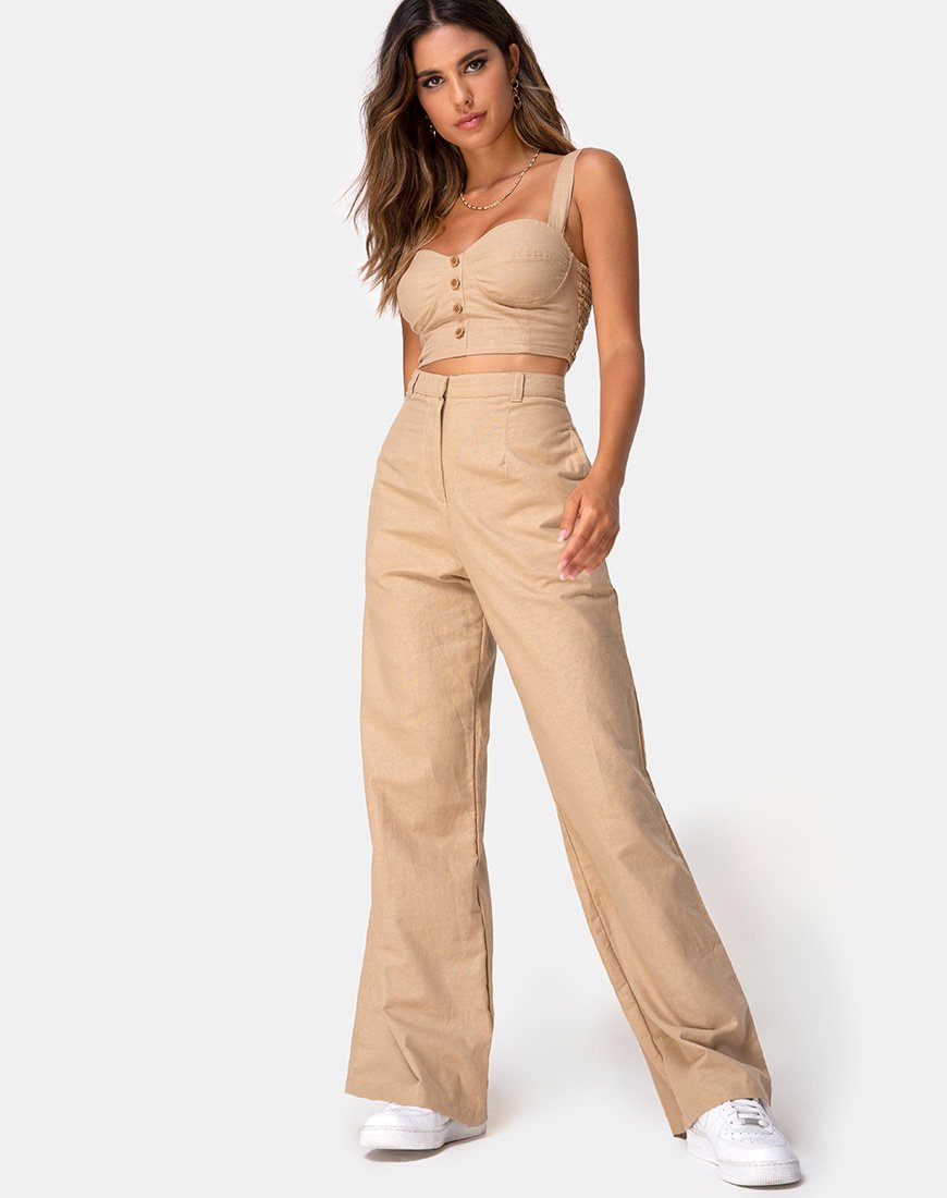 Pantalon Tanira en taupe