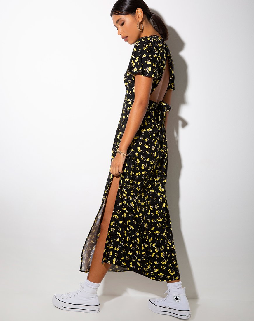 Image de Tinata Maxi Dress in Buttercup Black and Yellow