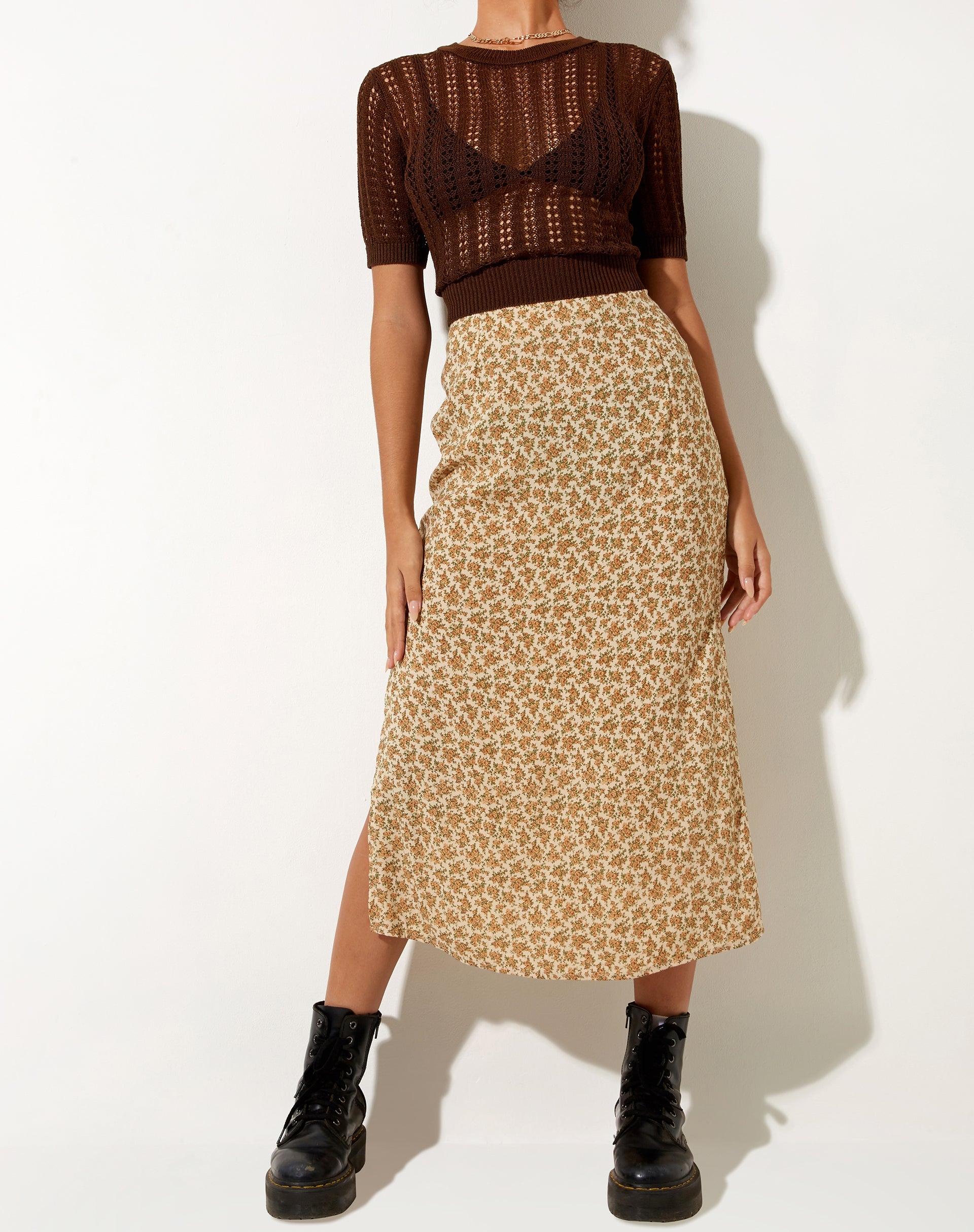 Image de Tindra Midi Skirt in Washed Ditsy