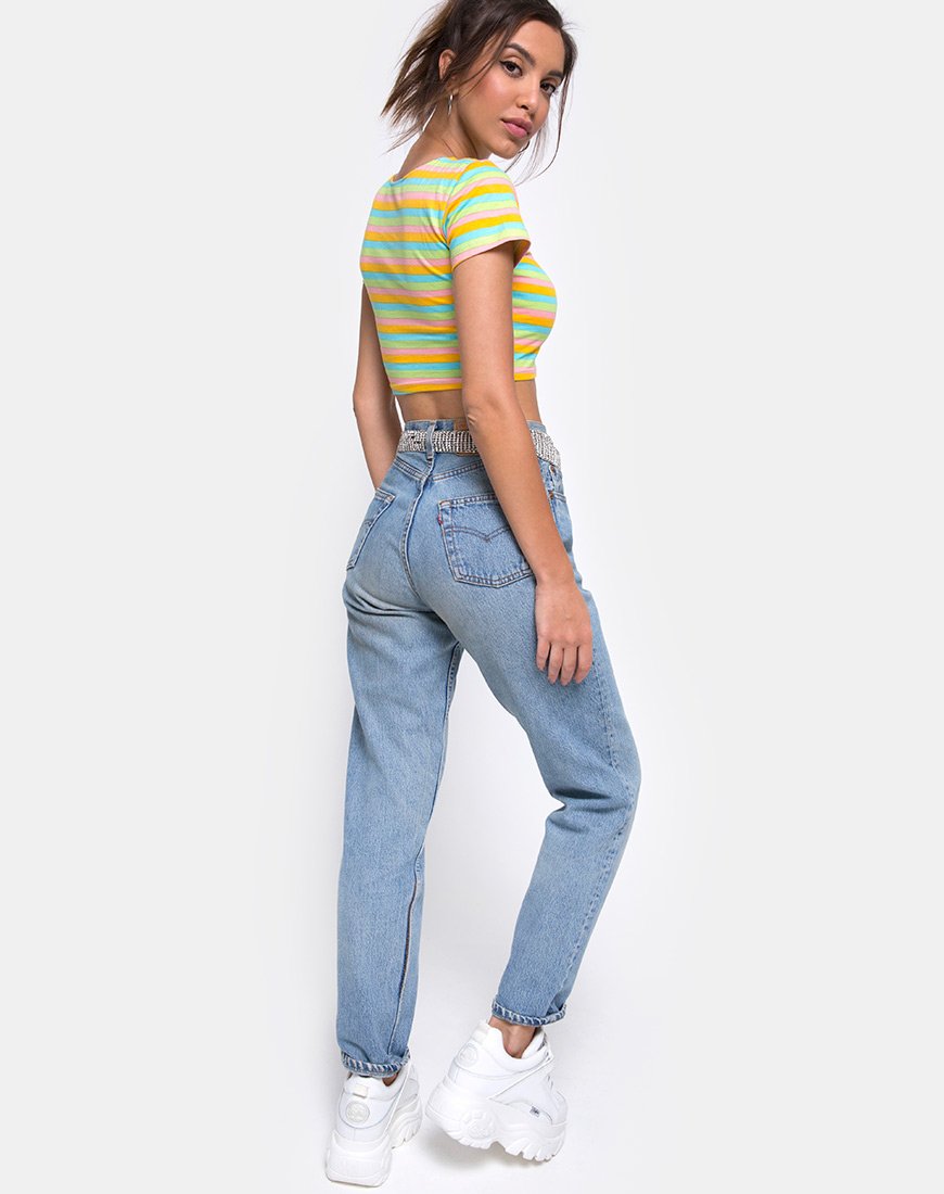 Image de Tindy Crop Top in Sweet Stripe