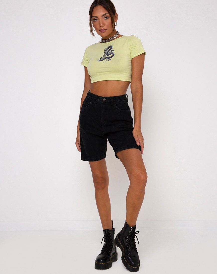Image de Tindy Crop Top in Pistachio Dragon Embro