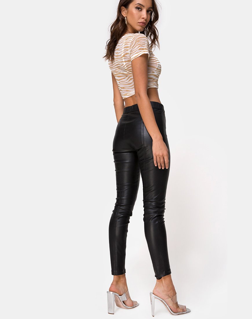 Image de Tindy Top in Net Tan Cream Zebra