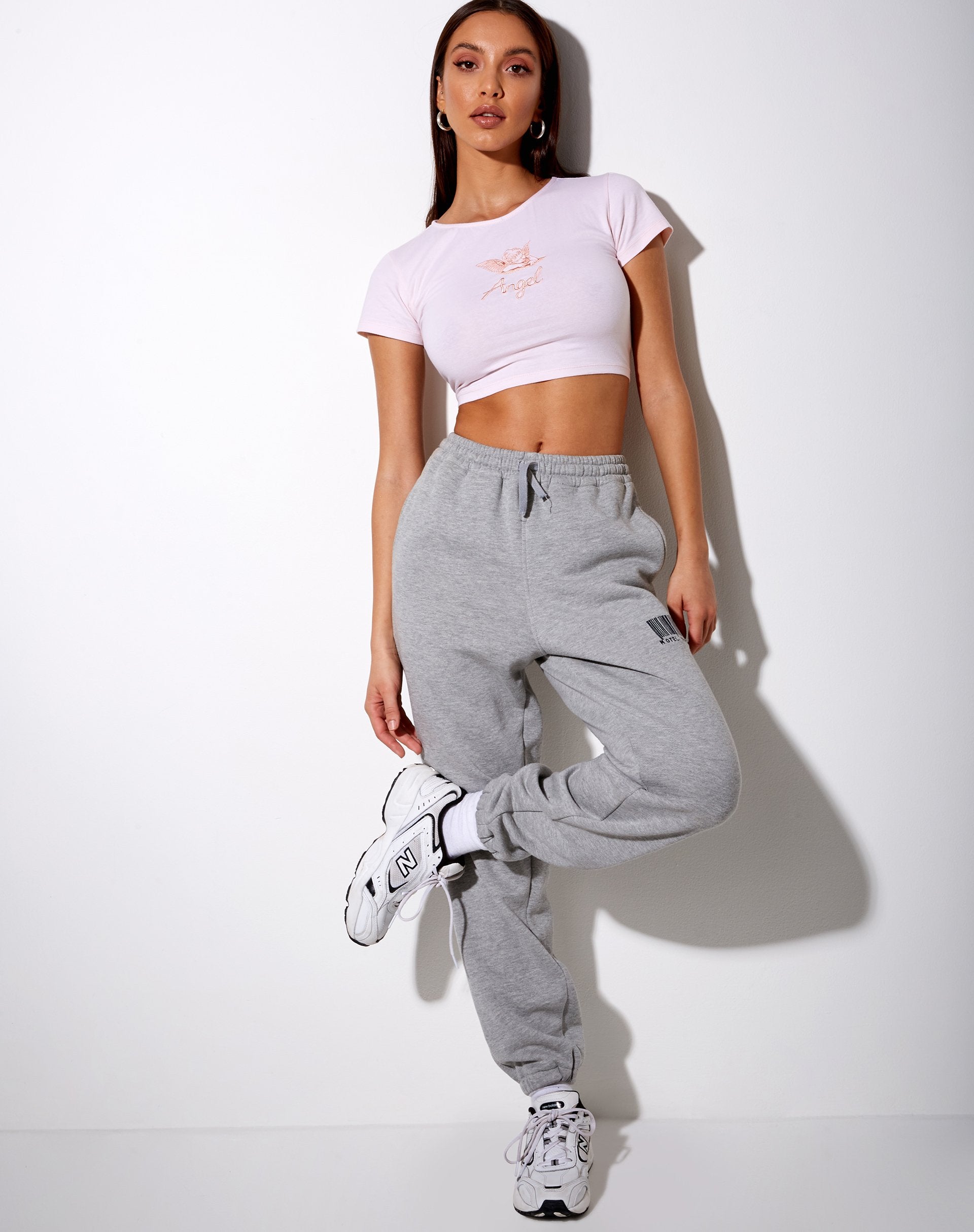 Image of Tindy Crop Top in Blush Pink Angelo "Angel" Embro