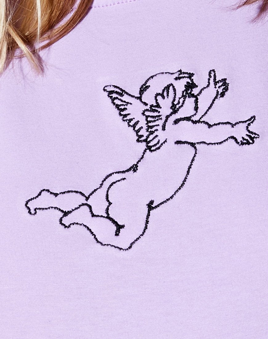 Image de Tindy Crop Top in Lilac Cherub Embro