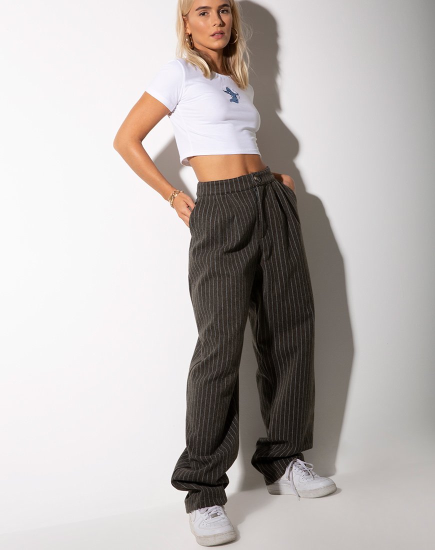 Image de Tindy Crop Top in White Cupid Embro