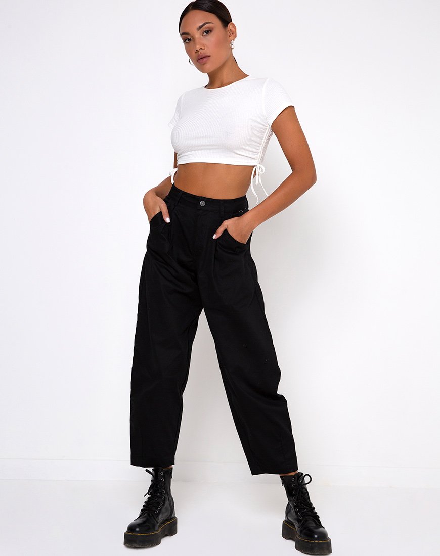 Image de Tiner Crop Top in Rib Ivory