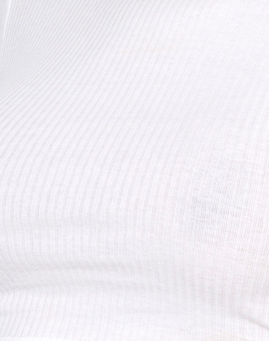 Image de Tiner Crop Top in Rib Ivory