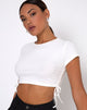 Image de Tiner Crop Top in Rib Ivory