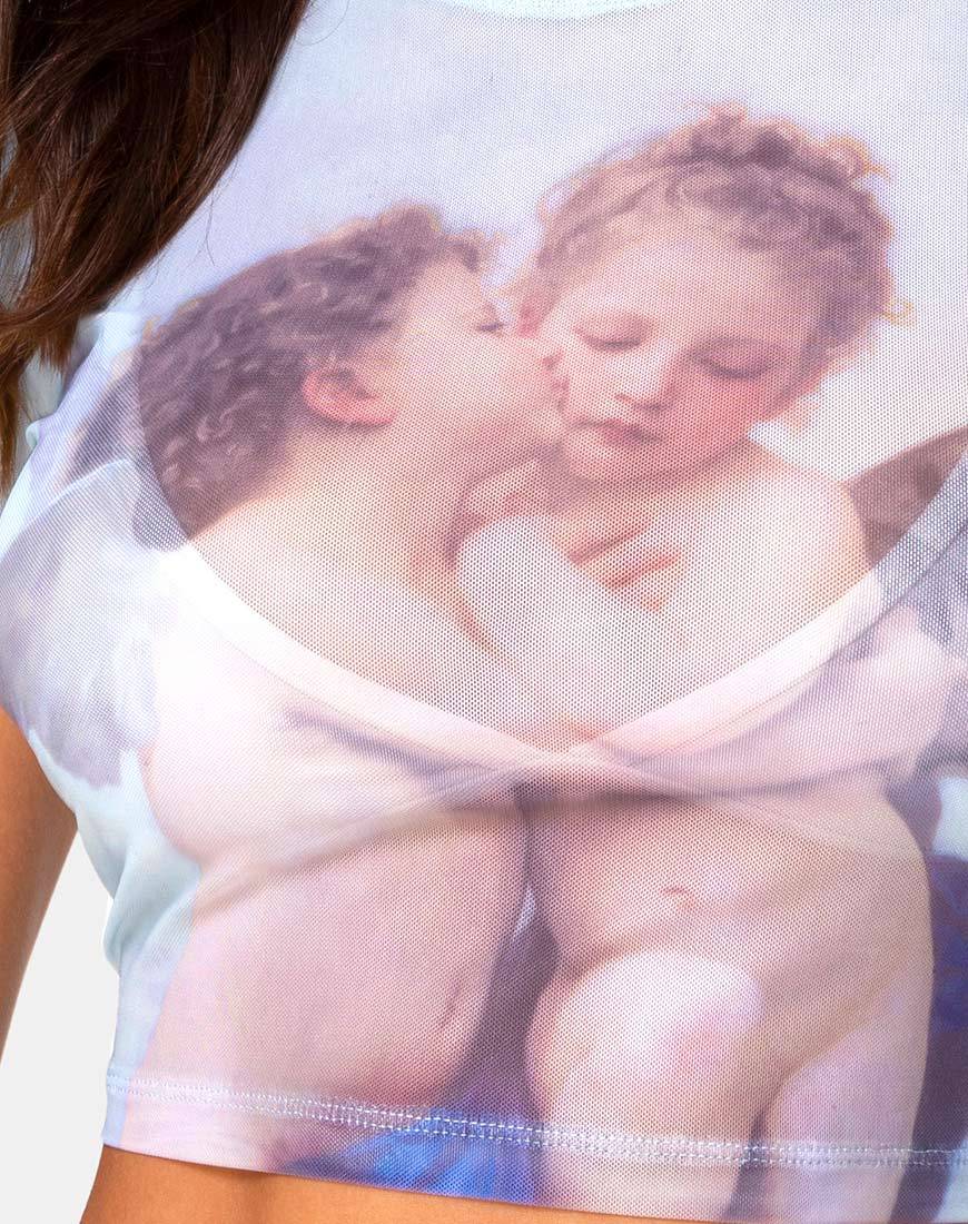 Image de Tiney Crop Top Tee in Cherub Kiss Blue