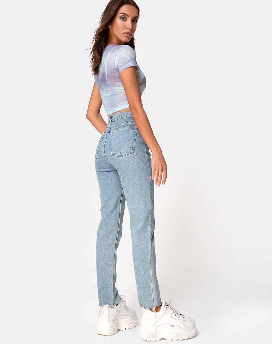 Image de Tiney Crop Top Tee in Cherub Kiss Blue