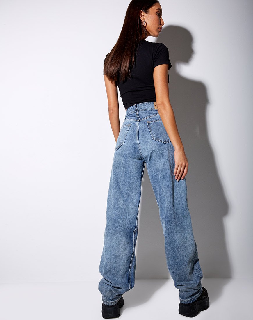 Image de Tiney Crop Tee en noir Gemini Diamante