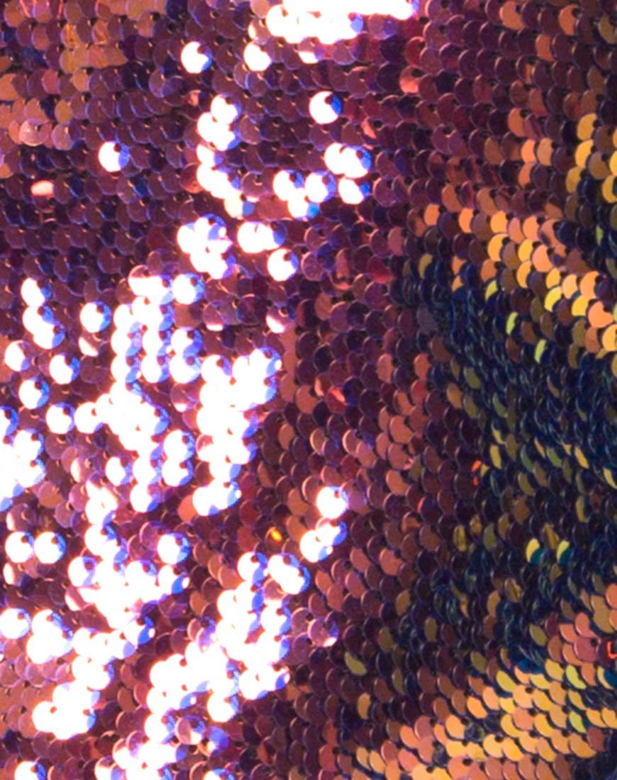 Image de Tini Crop Top in Dragon Fruit Sequin